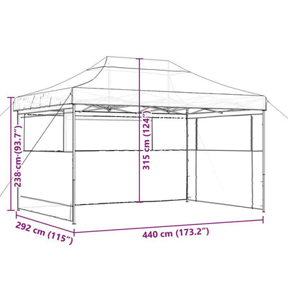Portable Pop-Up Party Tent with 3-Sided Canopy & Zippered Doors - Instant Setup Event Tent with Beige & Blue Frame, Spacious Interior for Weddings, Birthdays, BBQs, Backyard Gatherings - Lightweight & Sturdy Design for Garden