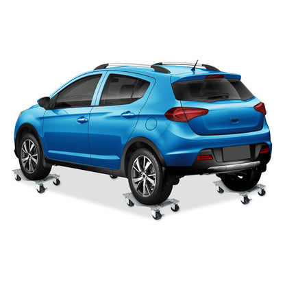 Krik – Hefplateau – Autokrik – Garagekrik – Potkrik – Set Van 4 – Stalen Constructie – 500 Kg Draagvermogen Per Plateau