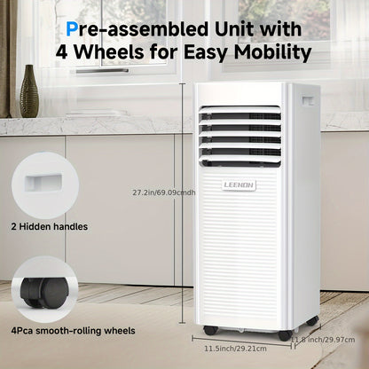 Draagbare Airco – Mobiele Airconditioner – Ontvochtiger – Ventilator – 9000 BTU – Energiezuinig – Compact
