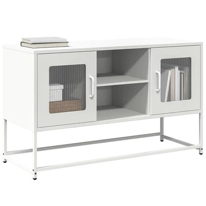 Mobile TV White 100.5x39x60.5 cm in Steel Practical Removable