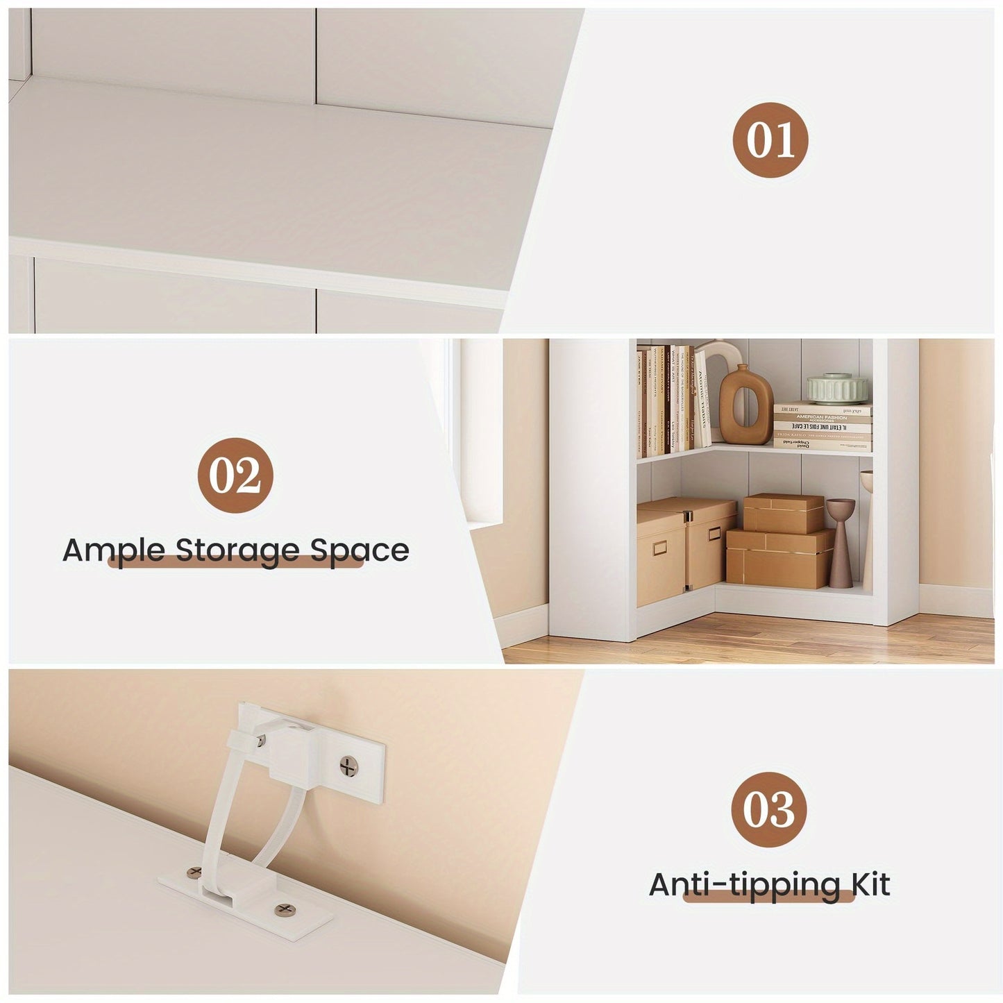 Opbergkast Hal – Garderobekast – Schoenenkast – Kapstok – Entreekast – Rustiek Design – 15 Vakken Met 10 Dubbele Haken – Gemakkelijk Te Monteren