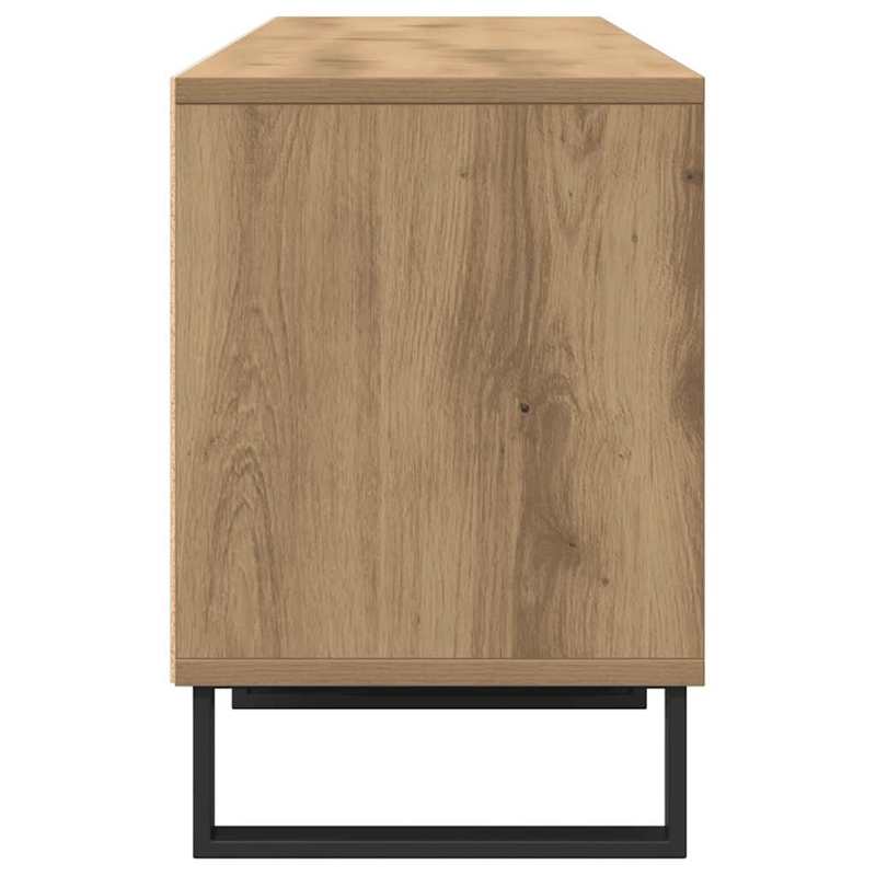 Tv-meubel – Tv-kast – Tv-tafel – Tv-meubelen – Tv-dressoir – Eikenhout – 150x30x44,5 cm – 3 Lades & 3 Legplanken