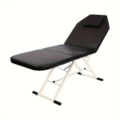 Massagetafel – Massagebed – Behandelingstafel – Spa Tafel – Therapie Tafel – Zwart – Inklapbaar Aluminium Frame – Dikke Foam Padded – Water- en Olieafstotend