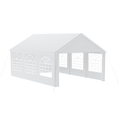 Banquet Tents with Side Panels Stable with Windows Garden Tents Large Tents Compact Tents Canopies PE Roofs for Weddings Garden Parties Grey/White