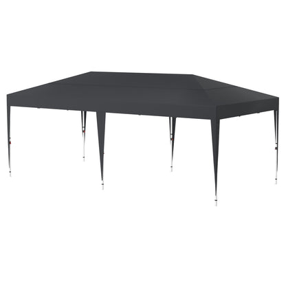 Partytent – Paviljoen – Tuinentent – Vouwtent – Markttent – Inklapbaar Metalen Frame – Waterafstotend Oxford Polyester – 6x6 Meter – Anthraciet