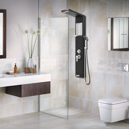 Douchepaneel – Douchepaneel Met Handdouche – Massage Douchepaneel – Regendouchepaneel – Waterval Douchepaneel – 5-in-1 Multifunctioneel Douchepaneel – Roestvrijstaal 304 – Ingebouwde Opbergruimte
