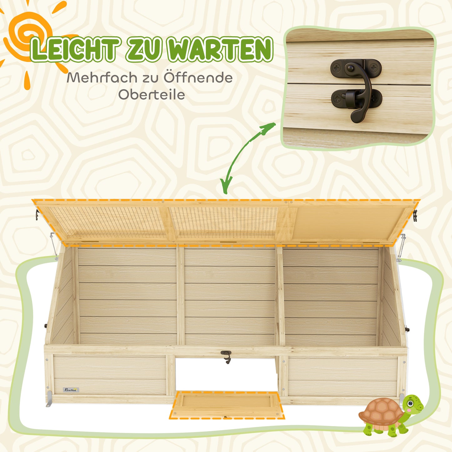 Schildpadbox – Schildpadhuis – Schildpaddenren – Buitenverblijf Schildpad – Schildpaddentuin – Natuurlijk Bodemontwerp – Stevig Dennenhout en Gegalvaniseerd Staal