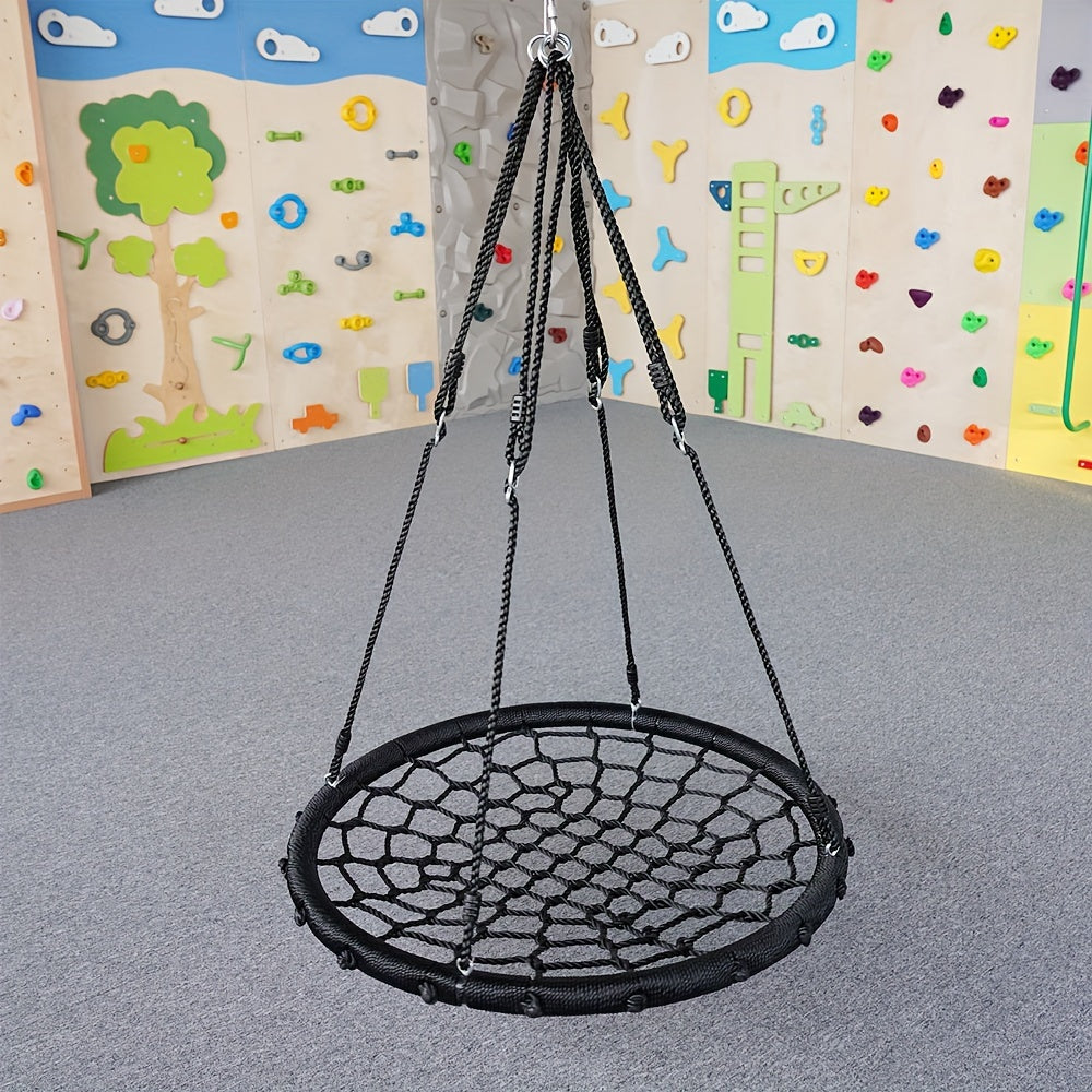 Hangstoel – Schommelstoel – Zweefstoel – Vleugelstoel – Neststoel – 100 cm Diameter – Draagvermogen 200 kg – Weerbestendig PE-touw – Inclusief Ophangbeugel