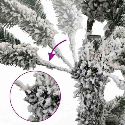 120cm Foldable Artificial Christmas Tree with White & Clear Ornaments - Full Floor Display with Sturdy Black Stand, No Assembly//, Lightweight Portable Design for Living Room, Bedroom, Entryway - Easy Storage, Modern Holiday