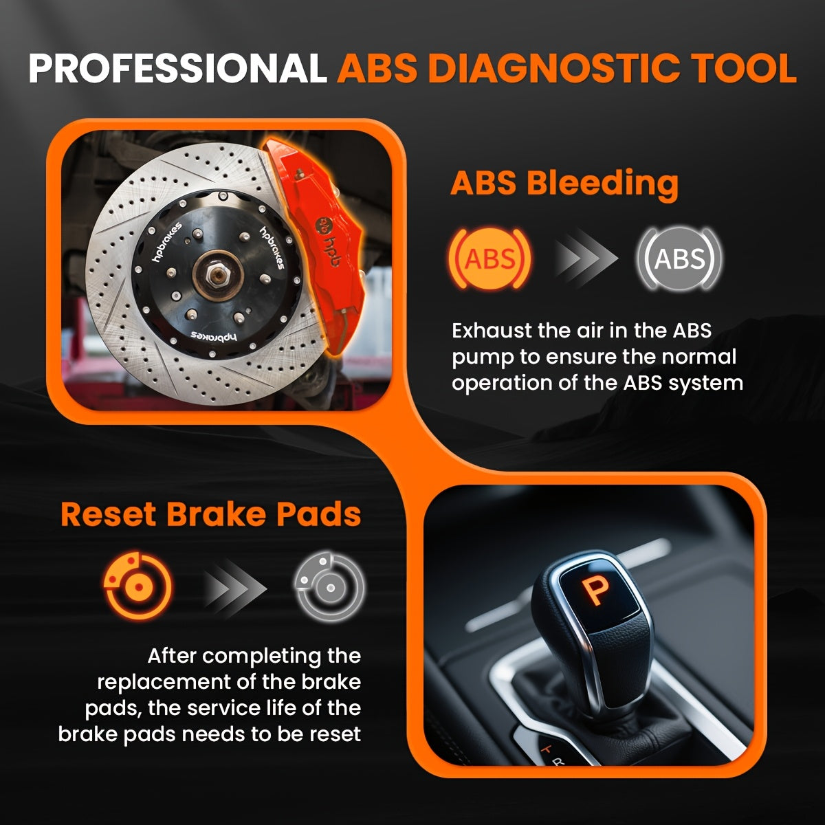 OBD2 Scanner – Auto Diagnosetool – Fault Code Reader – Motor Diagnostiek – Check Engine Scanner – Draadloze Verbinding – ABS Bleeding & SAS Calibratie