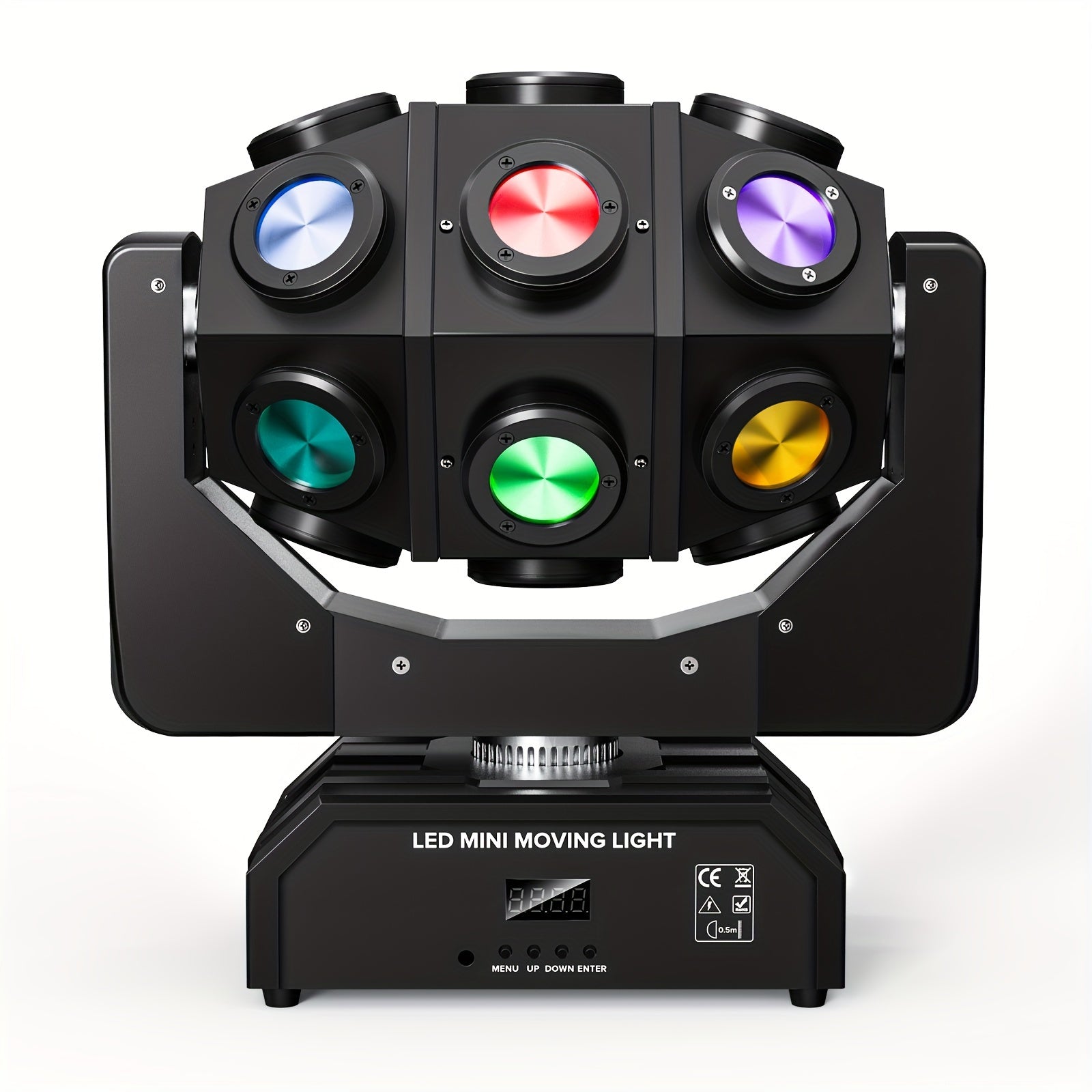 270W Moving Head LED Spot – RGBW Stage Licht – DJ Licht – Discotheek Verlichting – Party Verlichting – 18 LED’s – DMX512 & Geluidsactivatie - QUORE