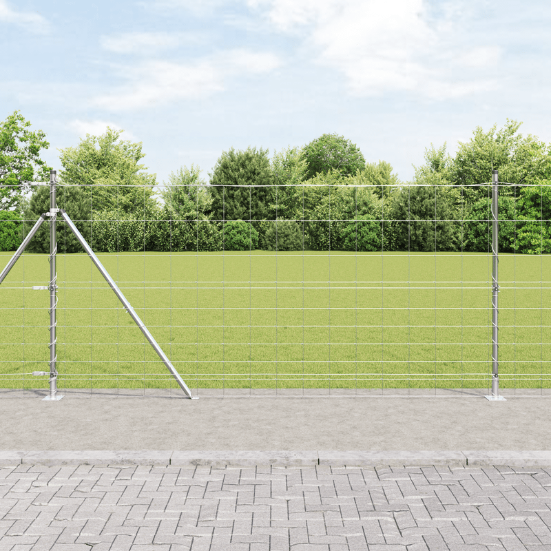 Solid Wild fence Silvery 25 x 1.2m galvanized steel, Garden Fencing, Yard Divider, Modern Fencing, Minimalist Barrier, Weatherproof Fence, Rustresistant Material, Metal Fencing, Security Fence, Property Boundary