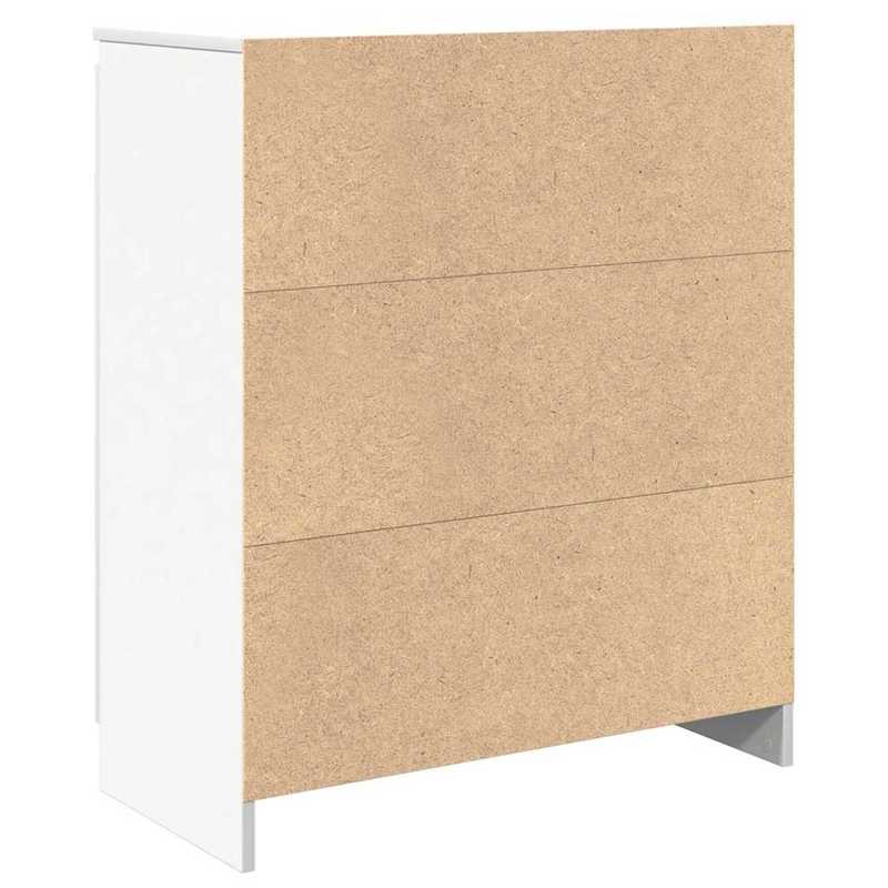 Sideboard with Drawer, White, 71x35x84 cm, Wood Composite Material/Storage Cabinet/Shoe Rack/TV Stand. This Storage Shelf Offers Ample Space to Keep Various Items Organized, Keeping Your Room Tidy
