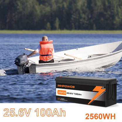Lithium accu – Lithium ijzerfosfaat accu – AGM accu – Bootaccu – Camperaccu – 12,8V 200Ah – Hoog vermogen 2560Wh – 6000+ laadcycli met beveiliging tegen overladen en diepontlading