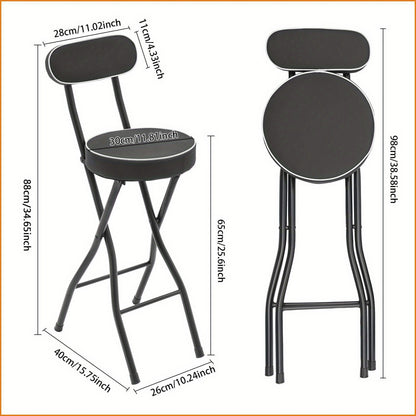 Vouwkrukje – Opvouwbare Kruk – Campingkruk – Klapstoel – Draagbaar Krukje – Stalen Frame – Compact & Lichtgewicht – Max. 140 kg Draagkracht