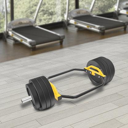 149.69KG Capacity Yellow Hex Dumbbell Bar with Spring Clip Collars, Ergonomic Non-Slip Handles - Ideal for Gym, Home & Workout Use, Personal Fitness Accessory|Secure Grip Dumbbell|Tungsten Steel Bar, Gym Accessories