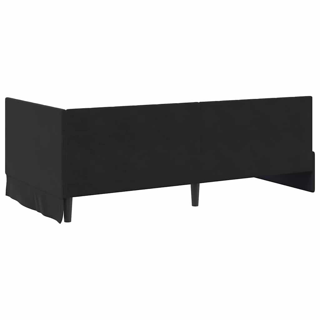 Bedframe – Bed – Eenpersoonsbed – Slaapbank – Kinderbed – Blauw Velvet Hoofdbord – Stevig Plaatmateriaal – Lattenbodem 80x200 cm