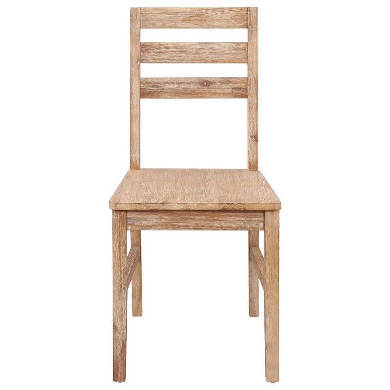 Eetkamerstoelen – Stoelen – Houten Stoelen – Houten Eetkamerstoelen – Acacia Stoelen – Set van 6 – Massief Acaciahout – Comfortabele Polyester Zitting