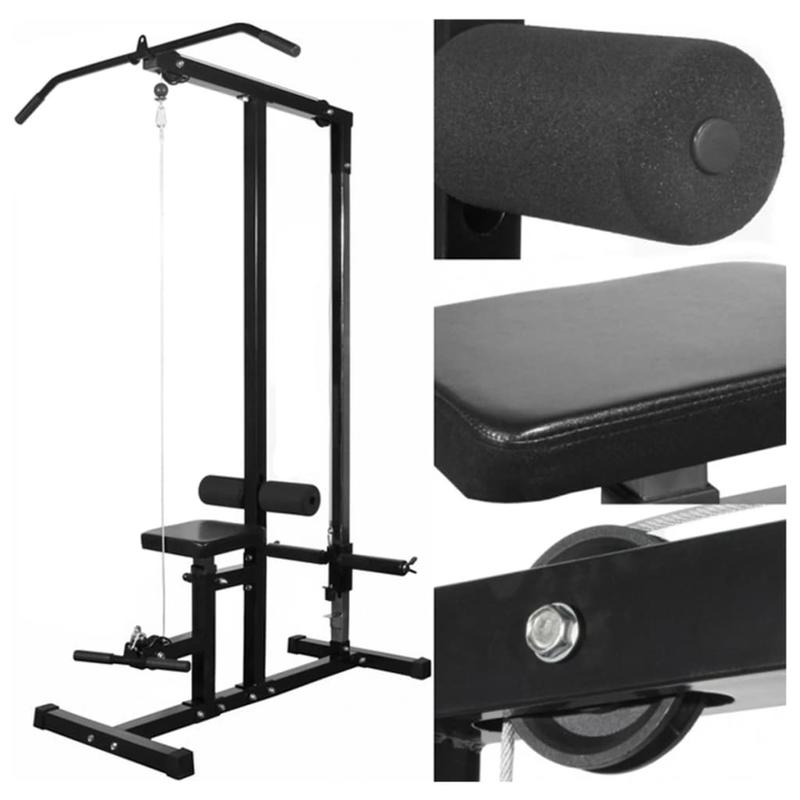 Power Tower Gym Machine – Fitnessrek – Krachtstation – Trainingsapparaat – Workoutstation – Verstelbaar Ijzer – Gewichtsschijven 60,5 kg