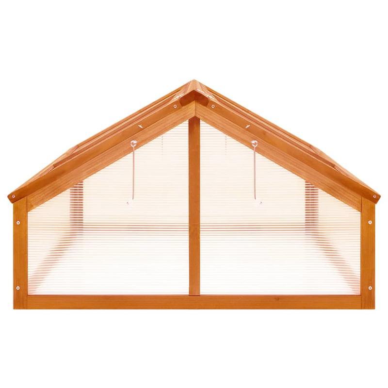 Kweekkast – Kweekkas – Broeikas – Tuinkas – Kweektent – Vurenhout – Warm Marrone – 114x80x50 cm – Duurzaam en Compact