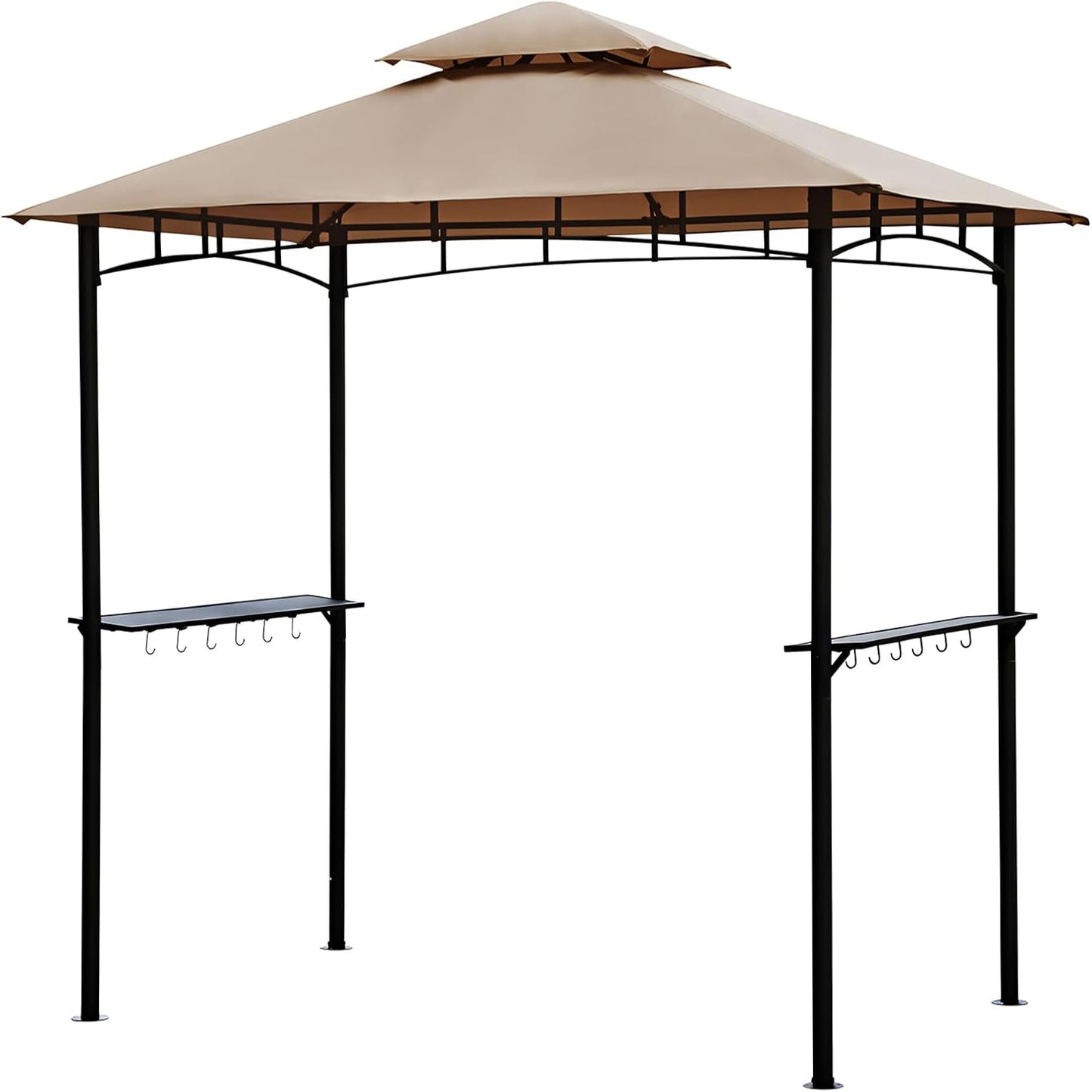 BBQ Tent – Barbecue Overkapping – Tuinkamer – Tuin Tent – Partytent – Kaki – Waterdicht – Windbestendig – 2,35 x 1,45 Meter – Stevig & Lichtgewicht