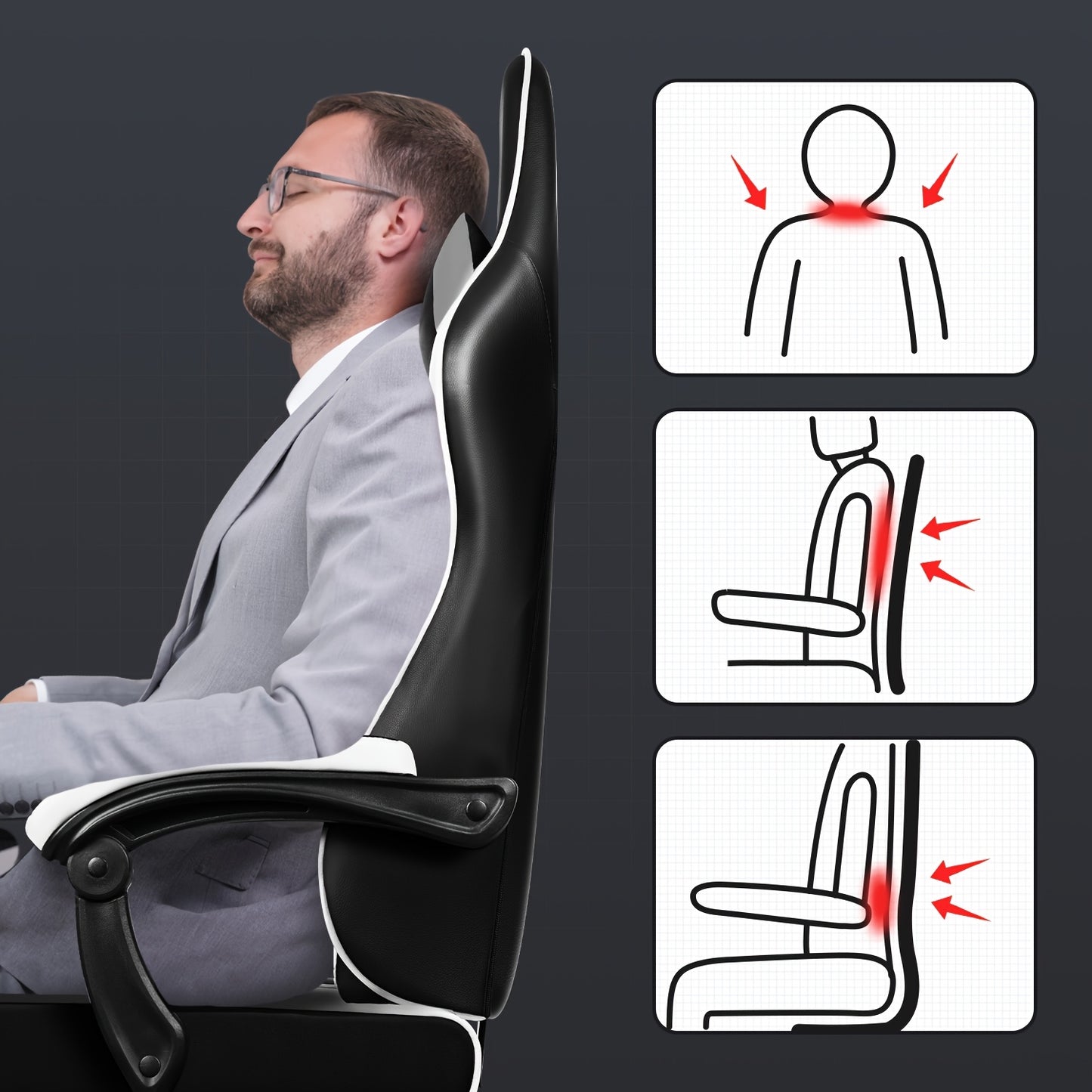 Gamingstoel – Gamestoel – Bureaustoel – Gaming Chair – Game Stoel – Ergonomisch Design – Verstelbare Rugleuning met Voetensteun