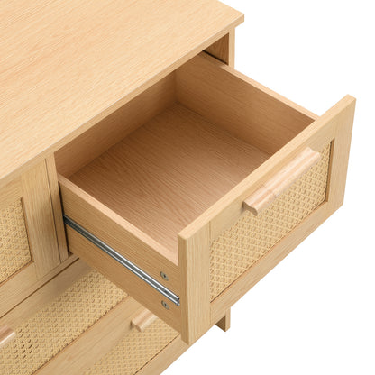Ladekast – Ladenkast – Kommode – Dressoir – Opbergkast – 4 Lades – Massief Hout Handgrepen – 80x80x38 cm