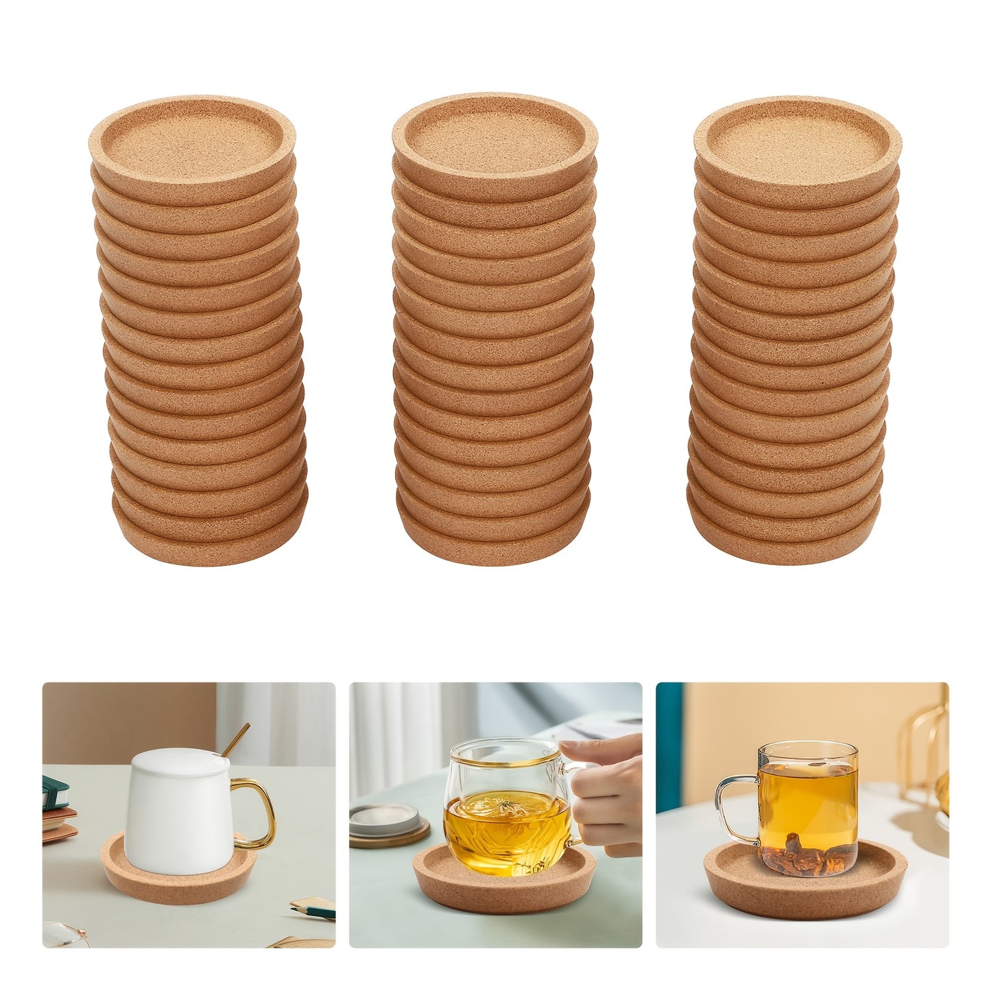 Houten Onderzetters – Drinkonderzetters – Glasonderzetters – Koffieonderzetters – Bekeronderzetters – Duurzaam Hout – Verhoogde Rand 10 cm
