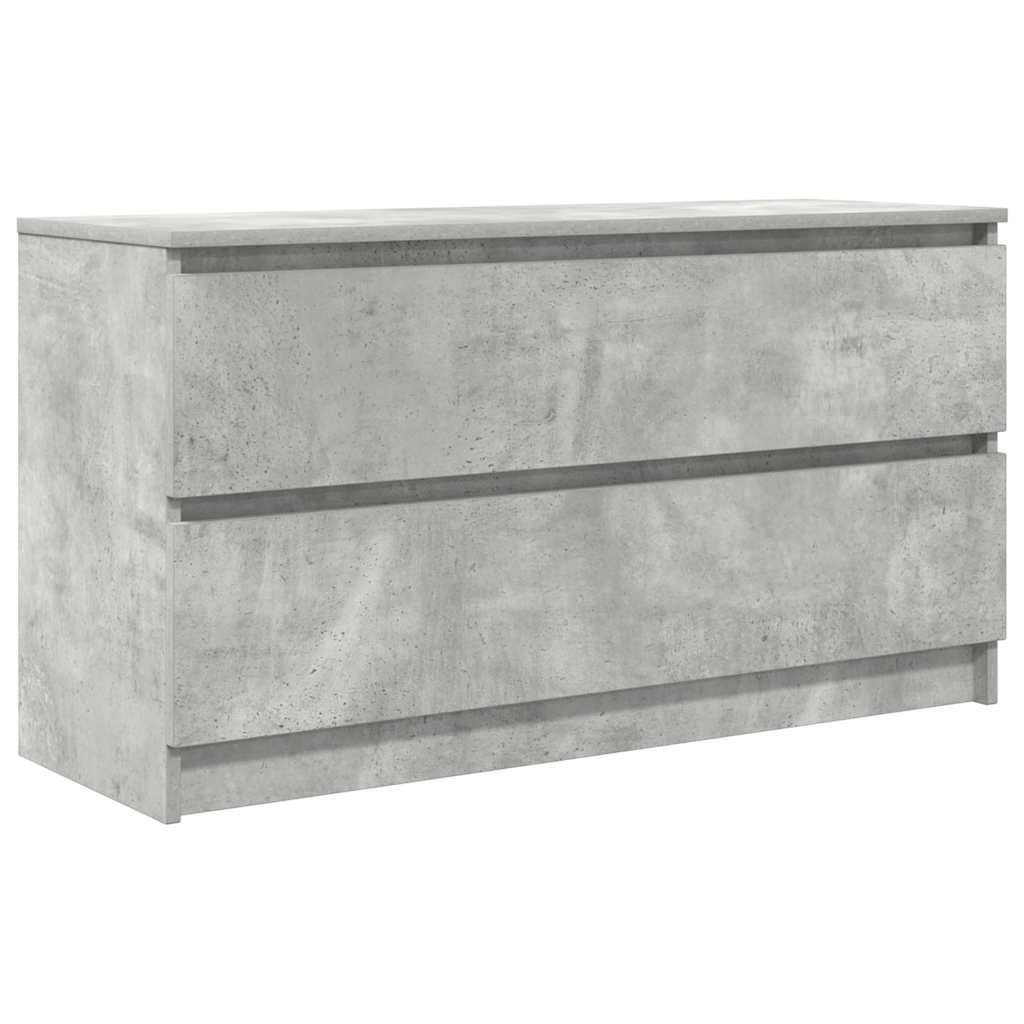 TV cabinet concrete grey 100x35x54 cm wood material TV Stand Entertainment Center with Storage, Media Television Table for Living Room Bedroom