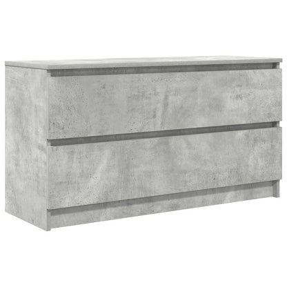 TV cabinet concrete grey 100x35x54 cm wood material TV Stand Entertainment Center with Storage, Media Television Table for Living Room Bedroom