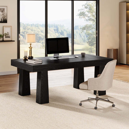 Eettafel – Dinertafel – Keukentafel – Tafel – Werktafel – Modern Industrieel Design – Ruim 160x80 cm – Robuuste Matzwarte Tafel