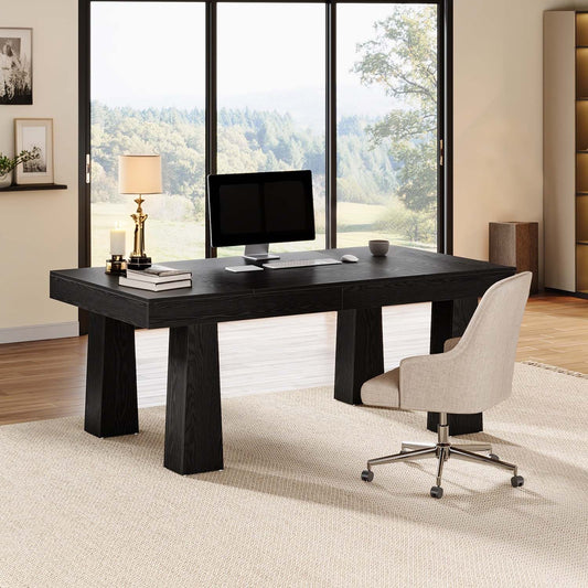 Eettafel – Dinertafel – Keukentafel – Tafel – Werktafel – Modern Industrieel Design – Ruim 160x80 cm – Robuuste Matzwarte Tafel