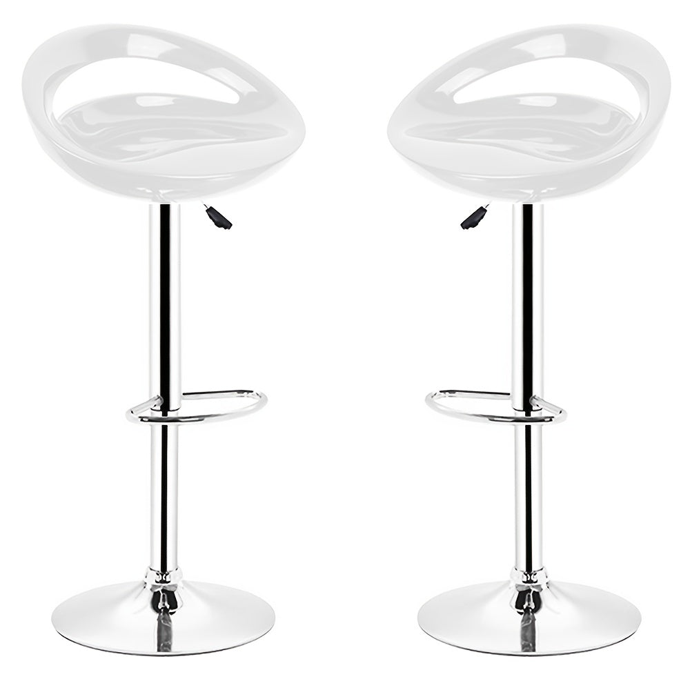 Barkrukken – Barstoelen – Bistrostoelen – Keukenstoelen – Balkonstoelen – 360° Draaibaar – Lichtgewicht ABS Plastic – Set van 2 - Wit