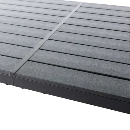 Tuintafel – Buitentafel – Terrastafel – Buiten eettafel – Metaal En Hout – Stevig Gepoedercoat Frame – Ruim 150x90 cm – Weerbestendig Design