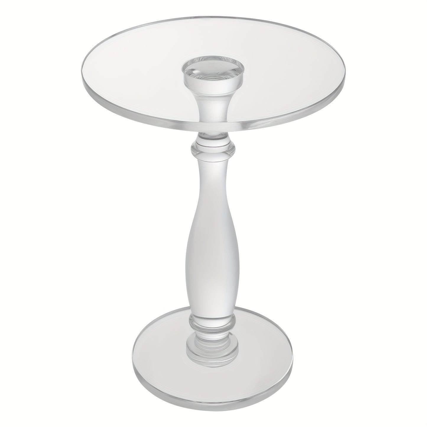 Moderne Rond Tafel – Salontafel – Bijzettafel – Lounge Tafel – Koffietafel – Transparant Acryl – Sterk 39,9 KG Draagvermogen – Ruimtebesparend & Makkelijk In Elkaar Te Zetten