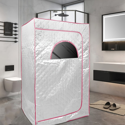 Portable Steam Sauna Box, Portable Sauna for Home, Person Sauna Tent Sauna Box At Home Spa, Home Sauna for Gym, Pilates, Garage, Hot Tub 100x80x170cm (Silvery), Hot Tub Accessory, Gym Sauna, Spacesaving Setup, Compact Design,