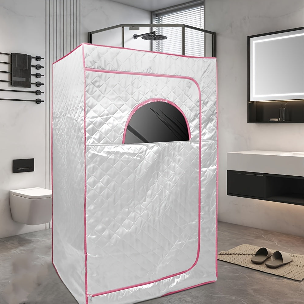 Portable Steam Sauna Box, Portable Sauna for Home, Person Sauna Tent Sauna Box At Home Spa, Home Sauna for Gym, Pilates, Garage, Hot Tub 100x80x170cm (Silvery), Hot Tub Accessory, Gym Sauna, Spacesaving Setup, Compact Design,