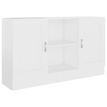 Sideboard White 120x30.5x70 cm Engineered Wood Side Cabinet Organizer Storage Cabinet Storage Box for Bedroom, Living Room, Bathroom, Home Furniture