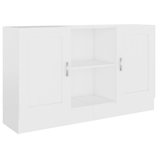 Sideboard White 120x30.5x70 cm Engineered Wood Side Cabinet Organizer Storage Cabinet Storage Box for Bedroom, Living Room, Bathroom, Home Furniture
