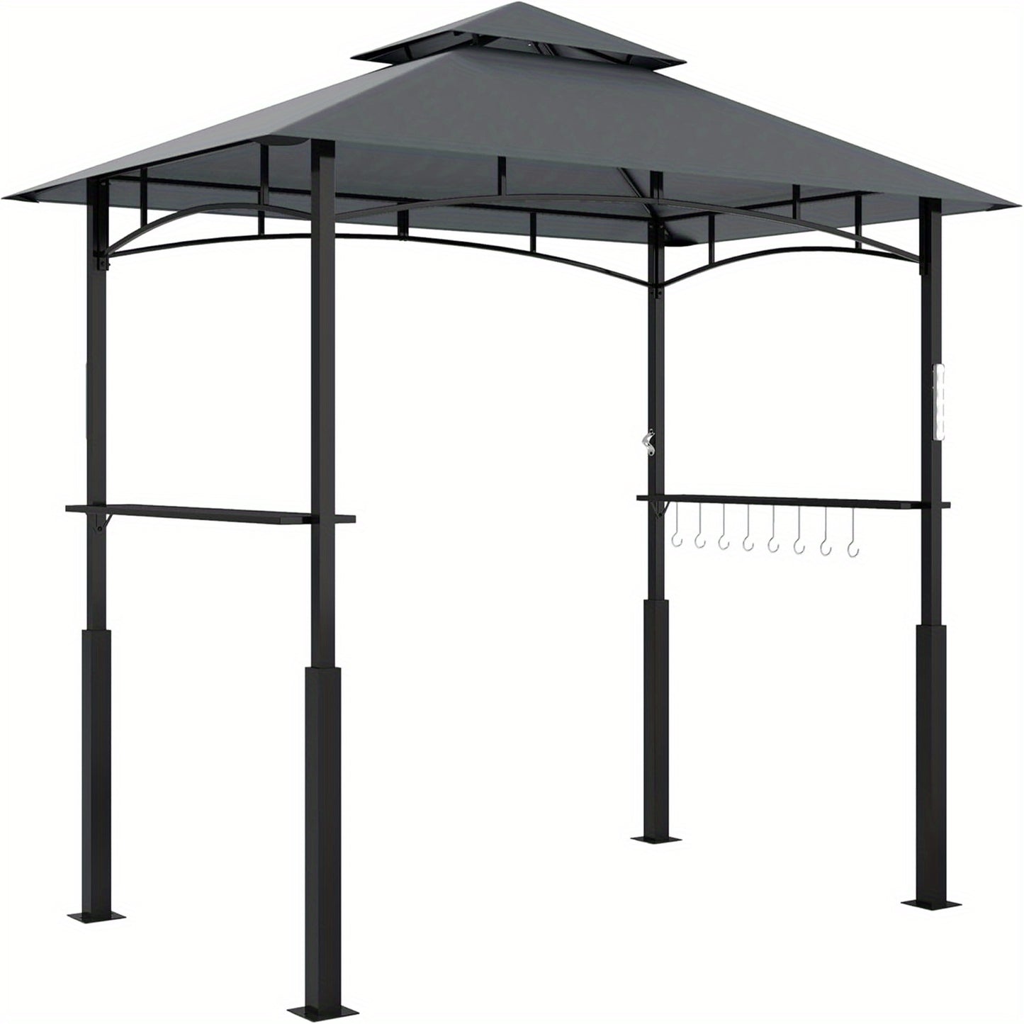 Waterdichte Tuinpaviljoen – Tuinkamer – Overkapping – Partytent – Gazebo – Grijs – 2,35 x 1,45 Meter – Dubbel Dak Windproof