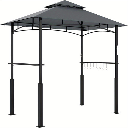 Waterdichte Tuinpaviljoen – Tuinkamer – Overkapping – Partytent – Gazebo – Grijs – 2,35 x 1,45 Meter – Dubbel Dak Windproof