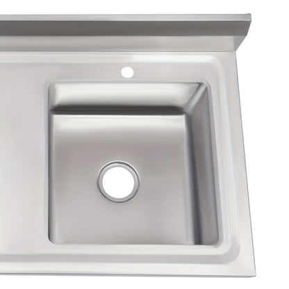 Roestvrijstalen Spoelbak – Gootsteen – Wasbak – Vaatwasbak – Keukenspoelbak – 1 Baassin – 100x60x93 cm – Roestvrij Staal 201 – Duurzaam & Spatbestendig
