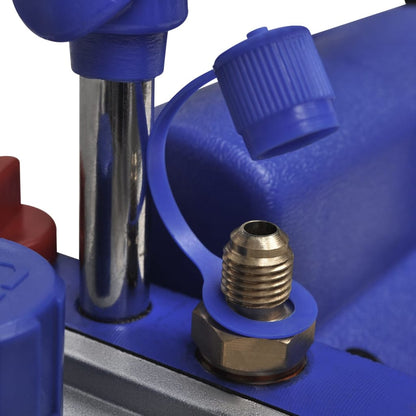 Vacuümpomp – Vacuümpompset – Manifoldset – Koelpomp – Aircopomp – 4-wegs Manifoldsysteem – Aluminium Behuizing – Oliepeilglas