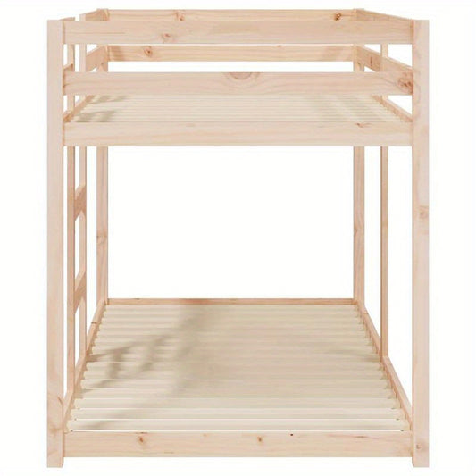 Tweepersoons Stapelbed – Hoogslaper – Stapelbed Jongeren – Bunkbed – Bedbank – Zwart Metaal – Inclusief Houten Laden – 90x200 cm