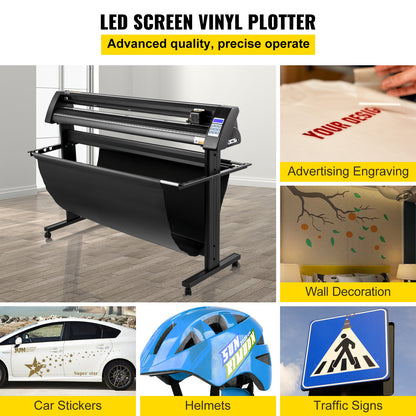 Vinyl Cutter – Snijplotter – Stickersnijder – Contourplotter – Vinylsnijder – Zwart – Ingebouwde Laser Snijfunctie – Max Snijbreedte 126 cm