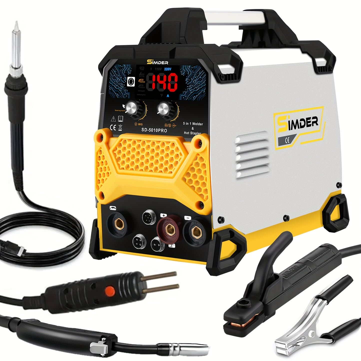 Lasapparaat – Lasmachine – Mig Lasmachine – Stick Lasapparaat – Soldering Iron – 5-in-1 Multifunctioneel – Snelle Opwarming Plastic Laspistool – Instelbare Lasstroom