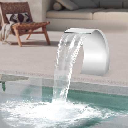 Pool Waterfall Fountain – Tuinfontein – Buitenwaterornament – Zwembadfontein – Waterval – RVS – 30x60 cm – Weerbestendig Hoogwaardig Metaal