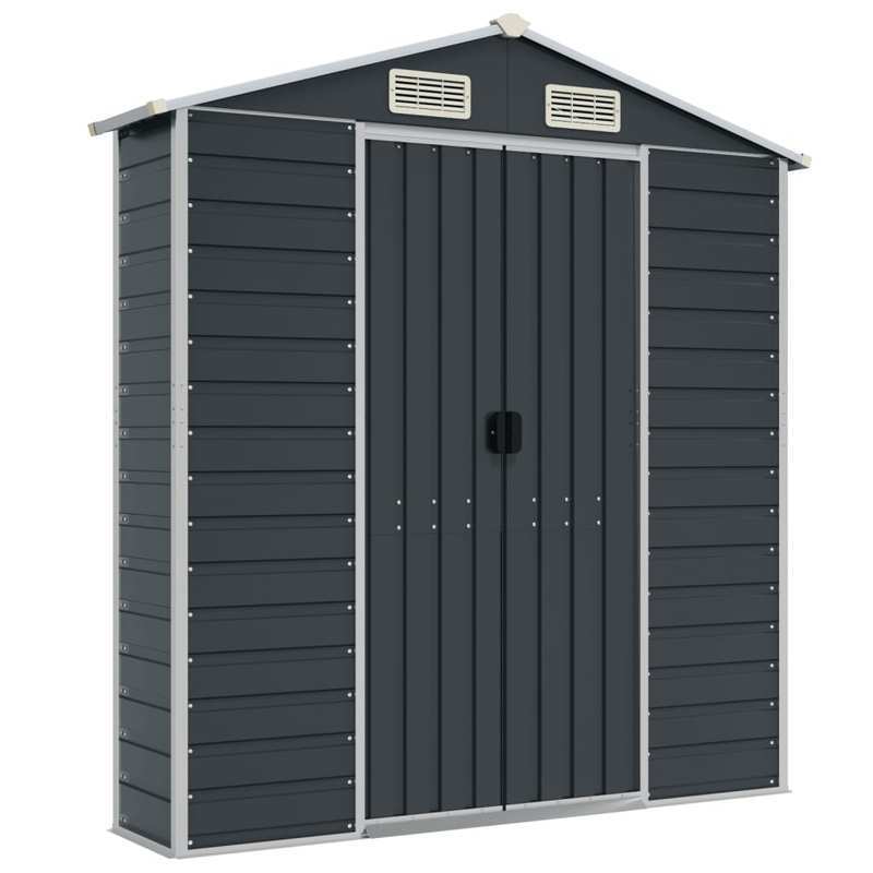 Tuinschuur – Tuinkast – Berging – Opbergschuur – Gereedschapsschuur – Gegalvaniseerd Staal – Ruim 191x215x198 cm – Hoekbescherming