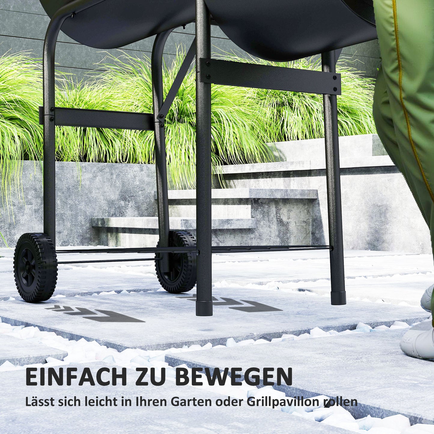 Houtskoolbarbecue – Barbecue – Smoker – Grill – Kogelbarbecue – Staal – Met Deksel en Thermometer – Verstelbare Luchttoevoer en Wielen