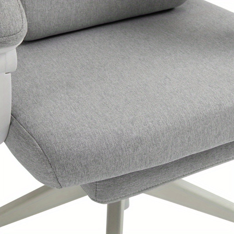 Bureaustoel – Bureaustoel met Wielen – Gaming Stoel – Desk Chair – Ergonomische Bureaustoel Grijs – Hoge Rugleuning – Verstelbare Zithoogte